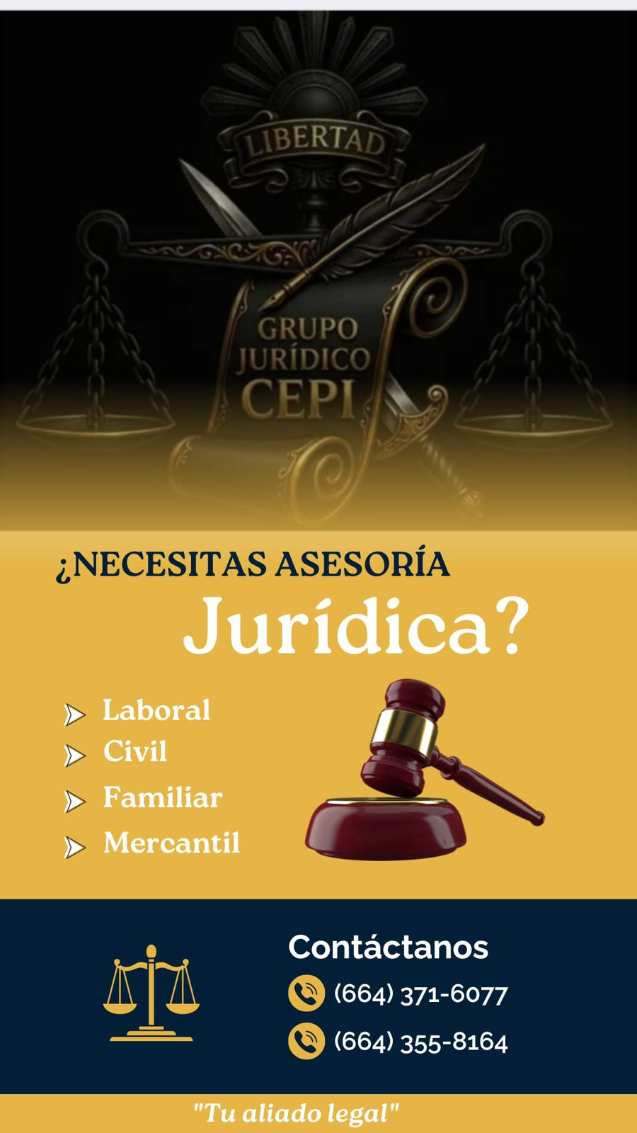 Imagen de Despacho Jurídico CEPI con áreas laboral, civil, familiar y mercantil